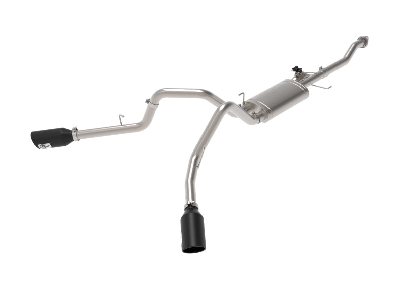 aFe Gemini XV 3in 304 SS Cat-Back Exhaust 15-20 Ford F-150 V6 2.7L/3.5 w/ Black Tips Catback aFe
