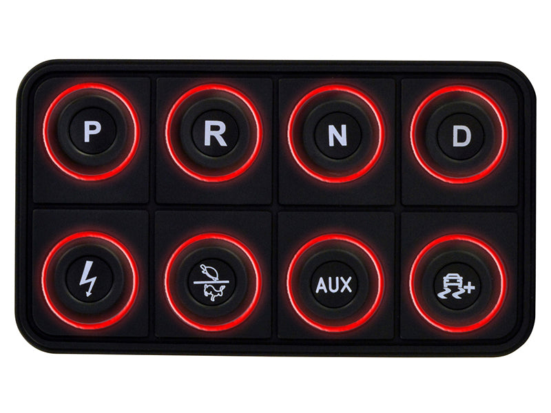AEM EV 8 Button Keypad CAN Based Programmable Backlighting Programmer Accessories AEM