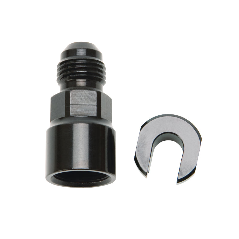 Russell Performance -6 AN Male to 3/8in SAE Quick-Disconnect Female (Black Single) Fittings Russell