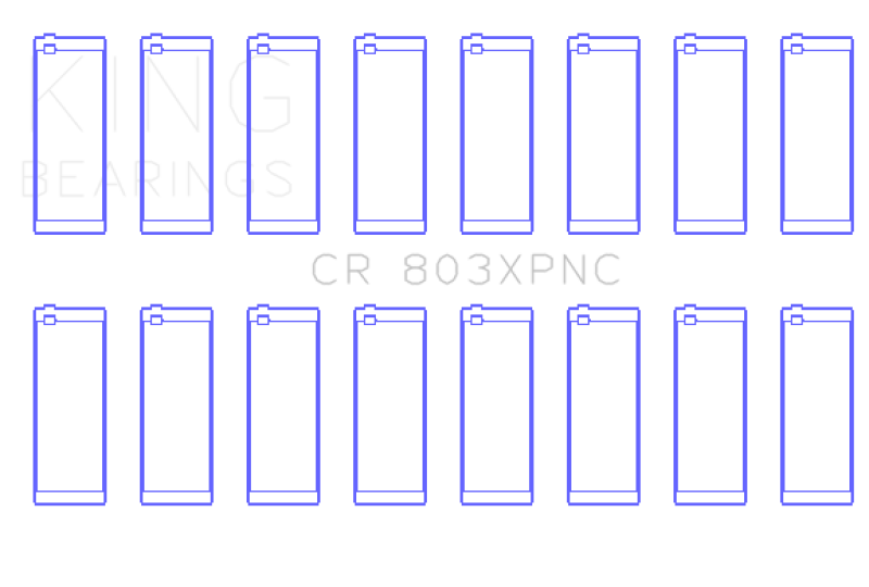 King Engine Bearings Chevrolet SBC 265CI/283CI/327CI (Size 001) Connecting Rod Bearing Set of 8 Connecting Rods King Engine Bearings
