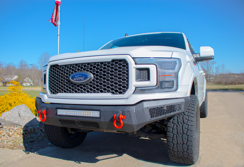Fishbone Offroad 18-20 Ford F150 Pelican Front Bumper - Black Texture Bumpers - Steel Fishbone Offroad