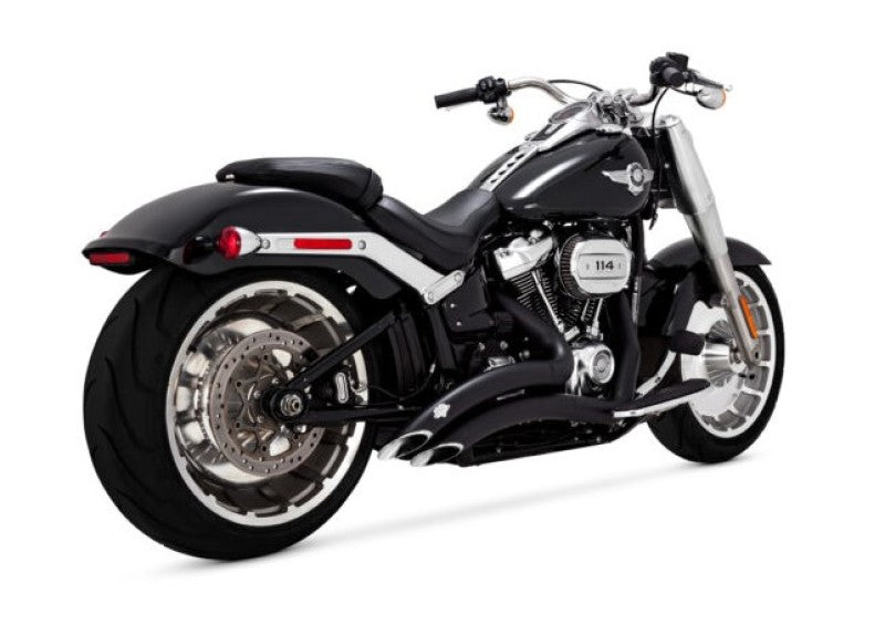 Vance & Hines HD 18-22 Fatboy/Breakout Big Radius 2-2 Black PCX Full System Exhaust Powersports Exhausts Vance and Hines