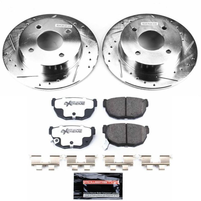 Power Stop 89-98 Nissan 240SX Rear Z26 Street Warrior Brake Kit Brake Kits - Performance D&S PowerStop