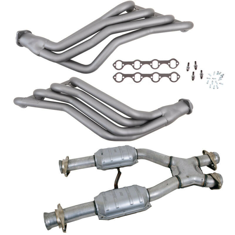 BBK 79-93 Ford Mustang 5.0L 1-3/4 Long Tube Headers w/High Flow Catted X-Pipe (Ti Ceramic) Headers & Manifolds BBK