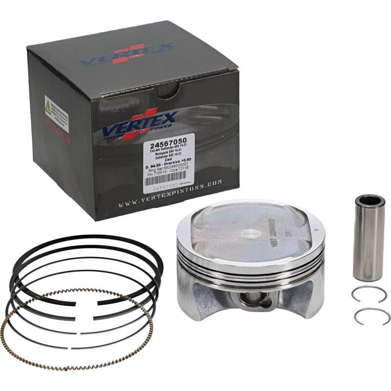 Vertex Piston 17-21 Can-Am Outlander 450 4x4 450cc +0.50mm Oversized Cast Replica Piston Kit Piston Sets - Powersports Vertex Pistons