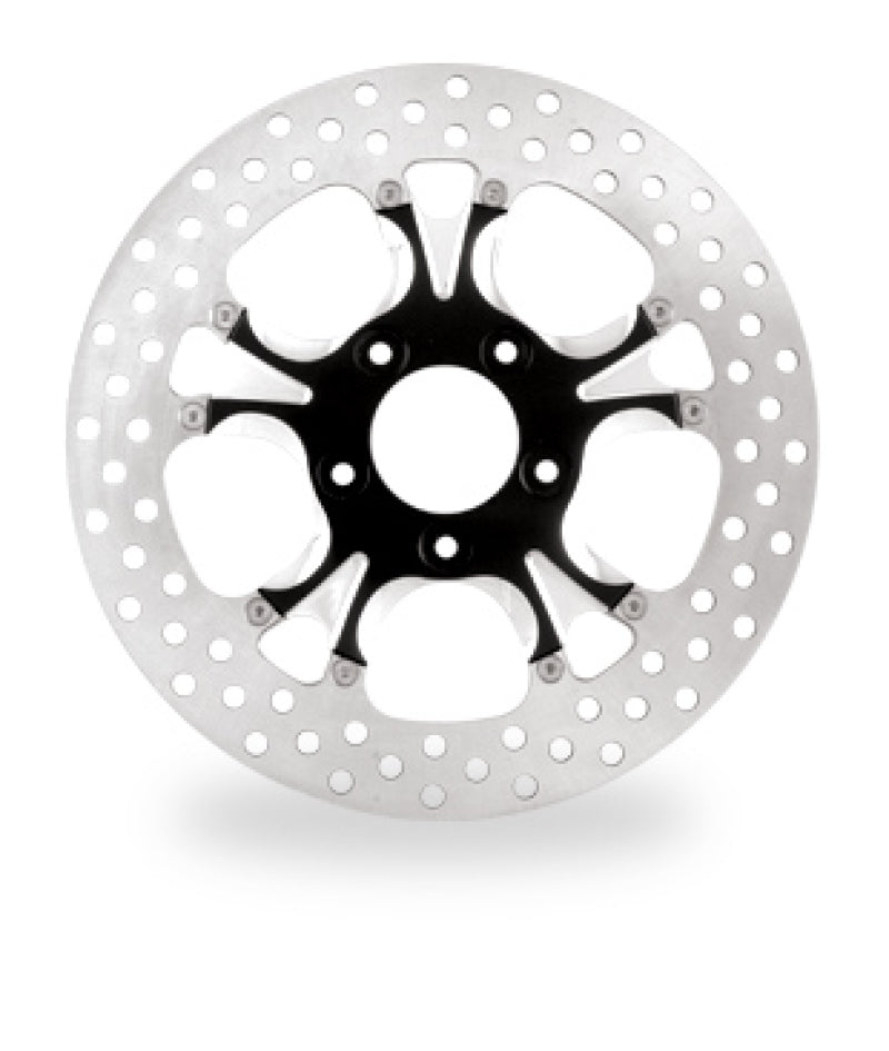 Performance Machine Disc/Carr 11.5 Gatlin Fr - Black Ano Brake Rotors - Drilled Performance Machine