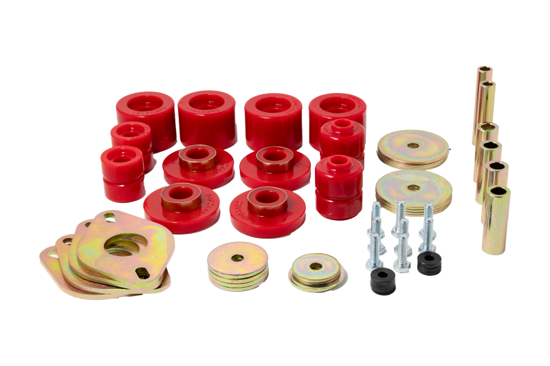 Energy Suspension 07-13 Toyota Tundra Body Mount Set - Red Bushing Kits Energy Suspension