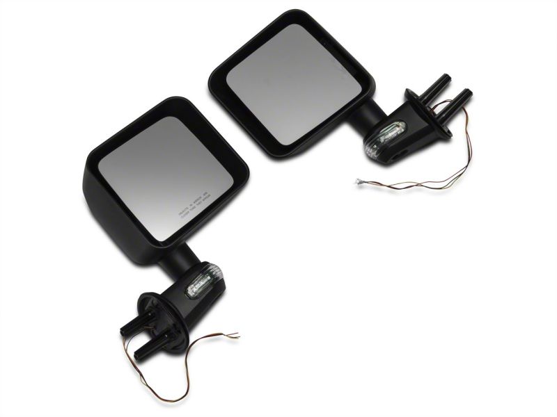 Raxiom 07-18 Jeep Wrangler JK Side Mirrors w/ LED Signal Indicators- Blk Sidemarkers & Indicators Raxiom