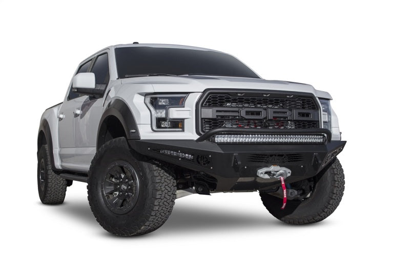 Addictive Desert Designs 17-18 Ford F-150 Raptor HoneyBadger Front Bumper w/ Winch Mount Bumpers - Steel Addictive Desert Designs