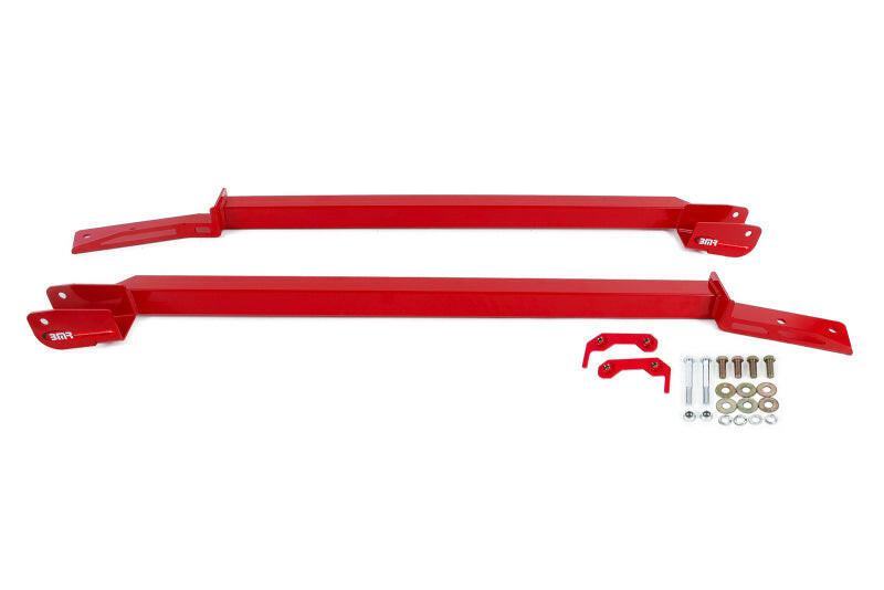BMR 93-02 F-Body Non-Convertible Bolt-On Boxed Subframe Connectors - Red Chassis Bracing BMR Suspension
