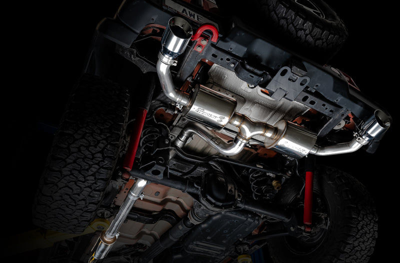 AWE Tuning 2018+ Jeep Wrangler JL/JLU Tread Edition Axle-Back Dual Exhaust - Chrome Silver Tips Catback AWE Tuning