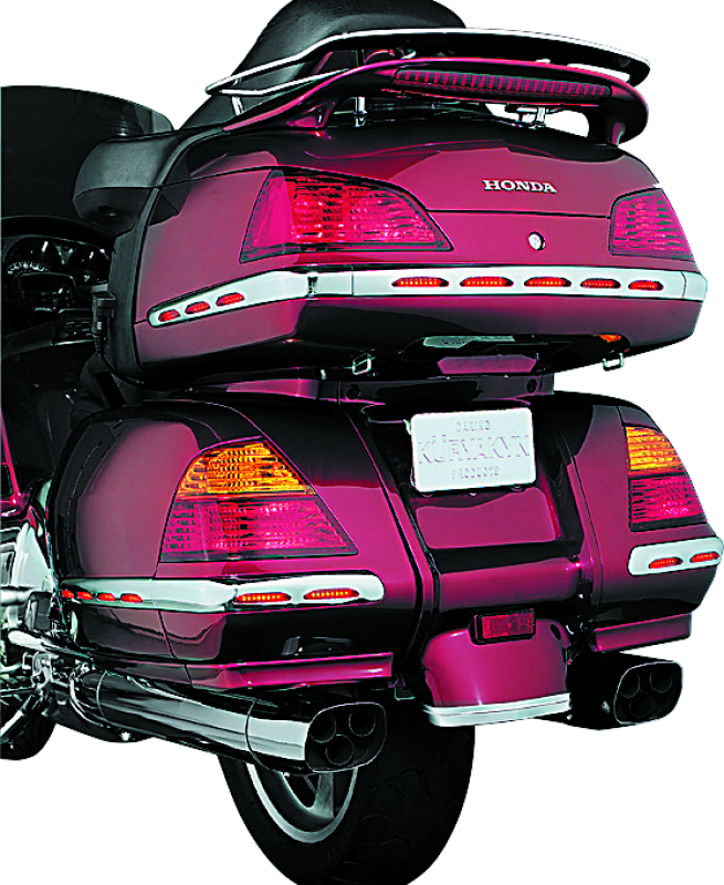 Kuryakyn L.E.D. Trunk Molding For 01-10 GL1800 Chrome Red Lens Light Bars & Cubes Kuryakyn