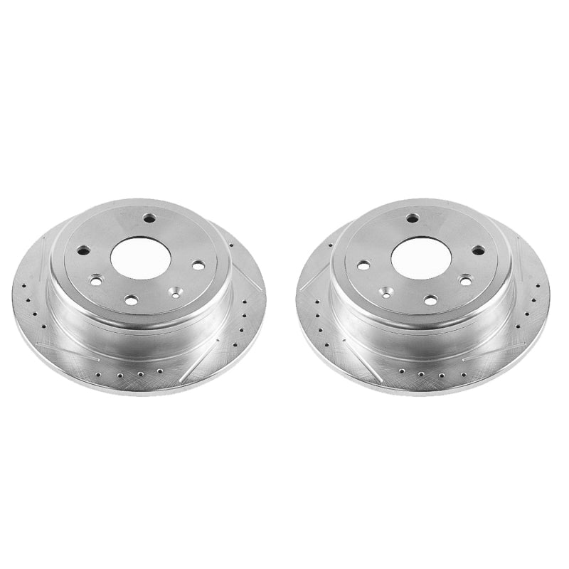 Power Stop 04-08 Suzuki Forenza Rear Evolution Drilled & Slotted Rotors - Pair Brake Rotors - Slot & Drilled PowerStop