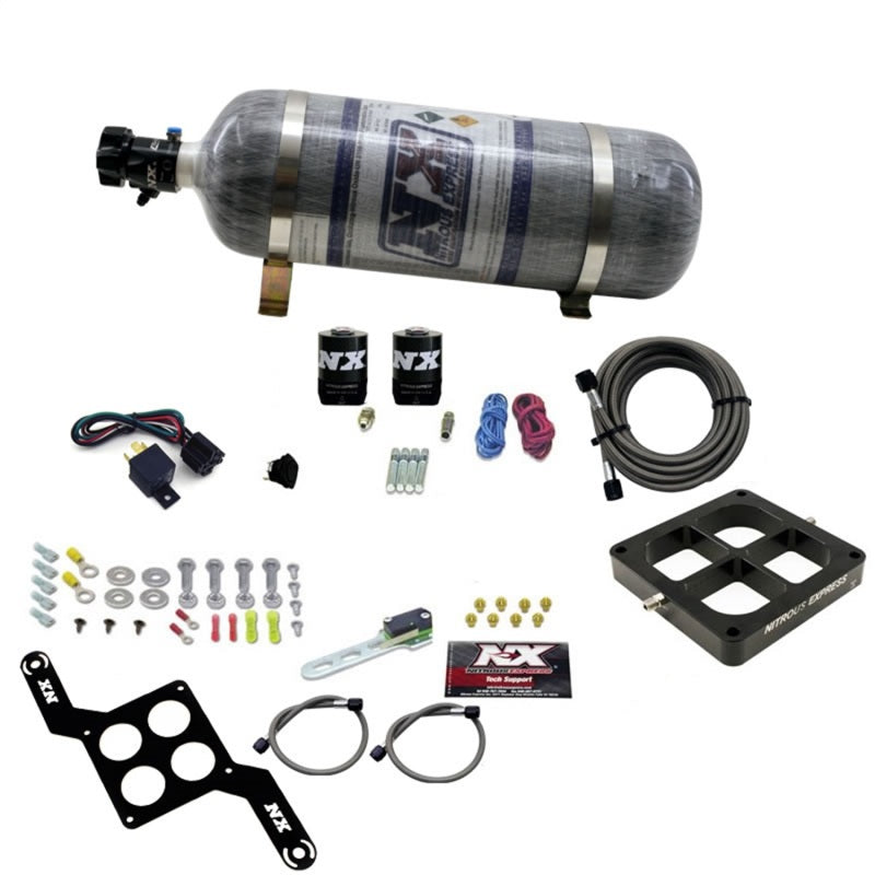 Nitrous Express Dominator Single Entry Billet Crossbar Stage 6 Nitrous Kit (50-300HP) w/Comp Bottle Nitrous Systems Nitrous Express