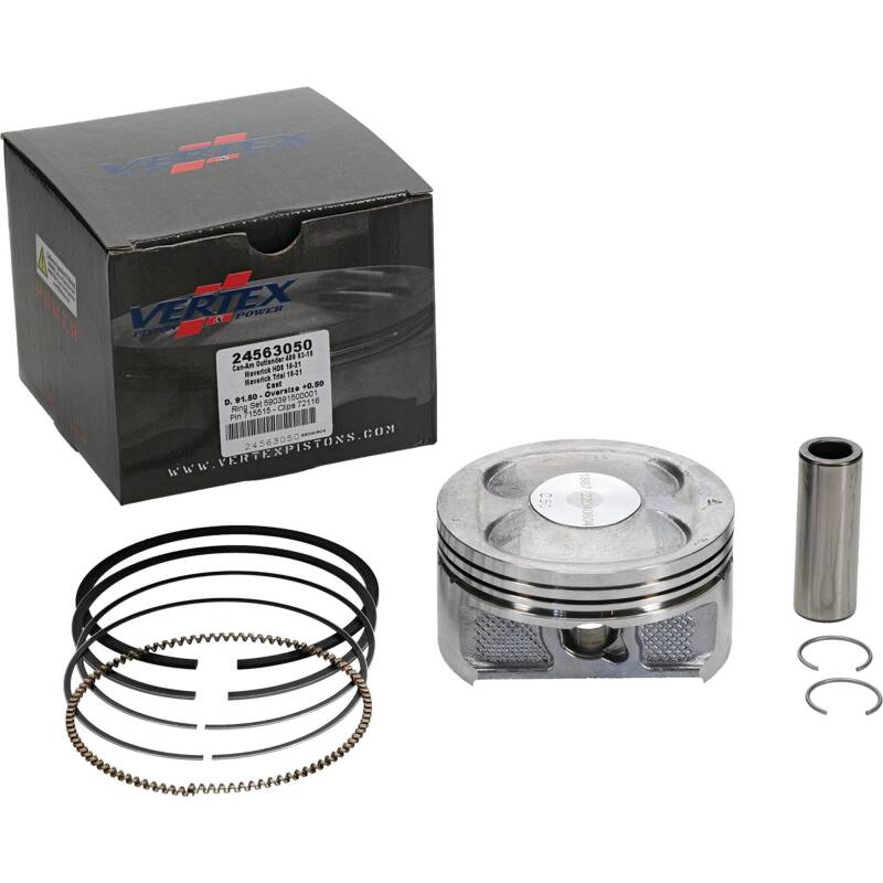 Vertex Piston 2011 Can-Am Commander 800 800cc +0.50mm Oversized Cast Replica Piston Kit Piston Sets - Powersports Vertex Pistons