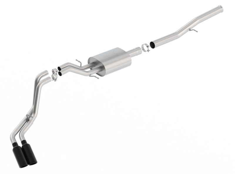 Borla 14+ Chevy Silverad1500 EC STD/CC Short 143.5in WB ATAK Cat-Back Exhaust w/ Black Chrome Tip Catback Borla