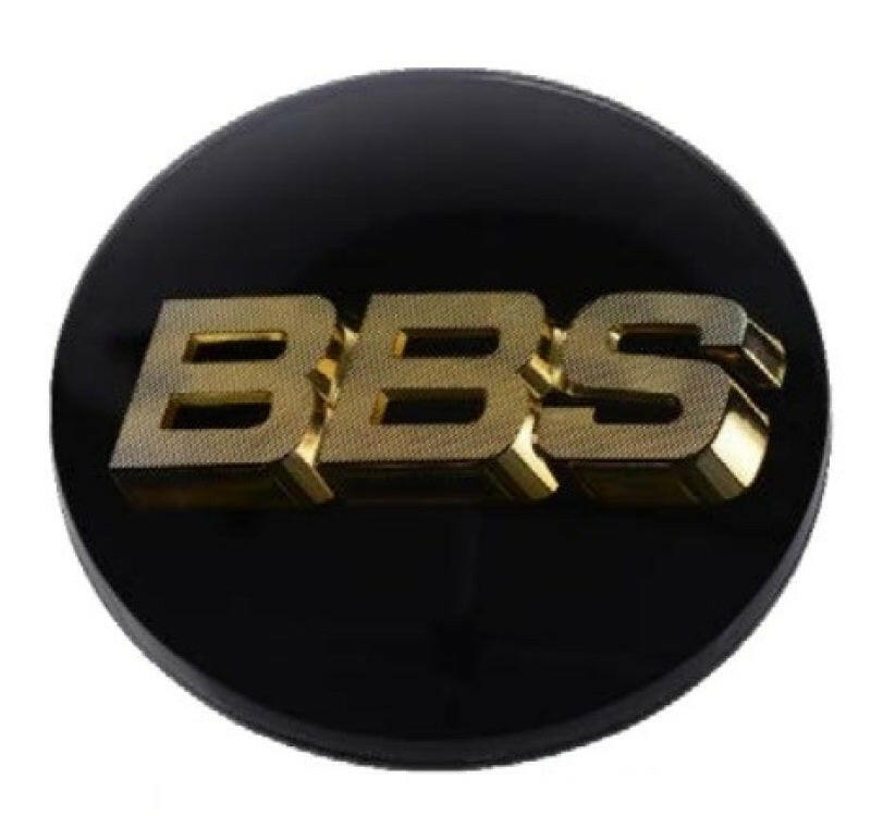 BBS Center Cap 70.6mm Black/Gold (4-tab) (56.24.120) Wheel Center Caps BBS