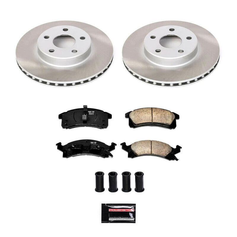 Power Stop 95-05 Pontiac Sunfire Front Semi-Coated Rotor Kit Brake Kits - Performance Blank PowerStop