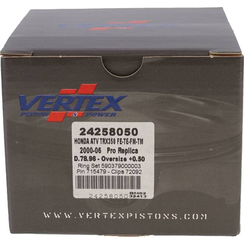 Vertex Pistons 00-06 TRX 350 FE/00-06 TRX 350 FM/00-06 TRX 350 TE Forged Replica Piston Kit Piston Sets - Powersports Vertex Pistons