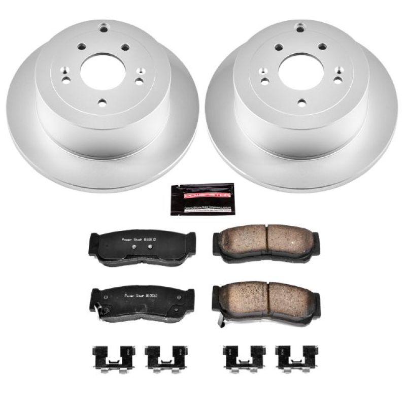 Power Stop 07-09 Hyundai Santa Fe Rear Z17 Evolution Geomet Coated Brake Kit Brake Kits - Performance Blank PowerStop