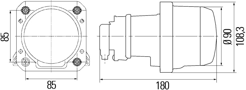 Hella HLMP 90mm Bi-Xenon D2S 12V ECE LHD *Special Order/No Cancellation* Bulbs Hella