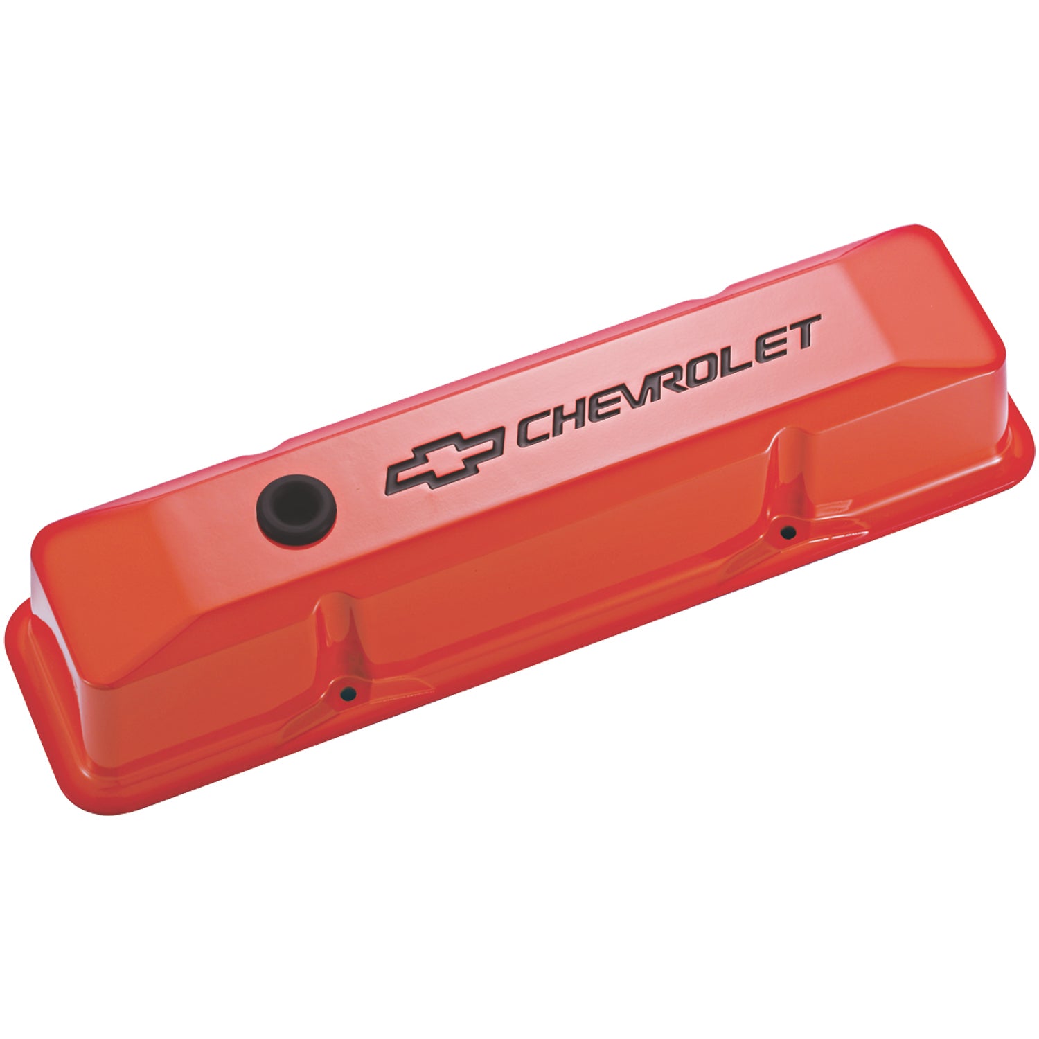 SBC Chevy Orange Diecast V/C's Recessed Engine Valve Cover Proform