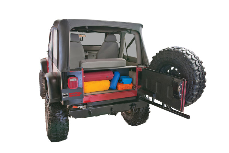 Tuffy Yj Tailgate Security Enclosure- 01Blk 8795 Yj Wg Cargo Boxes & Bags Tuffy Products