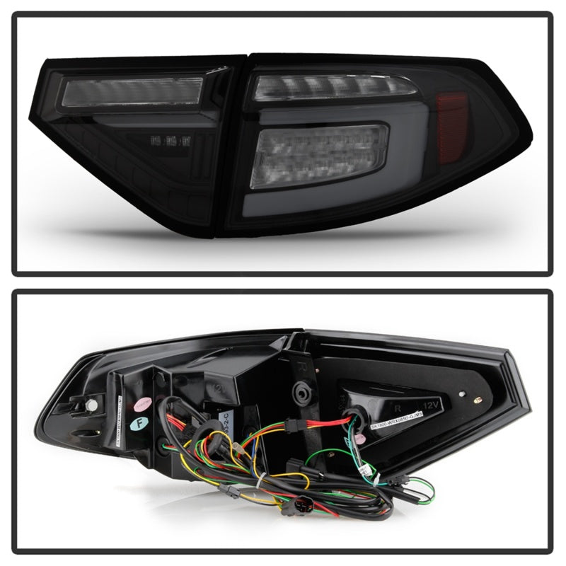 Spyder 08-14 Subara Impreza WRX Hatchback LED Tail Lights Seq Signal Blk Smoke ALT-YD-SI085D-SEQ-BSM Tail Lights SPYDER