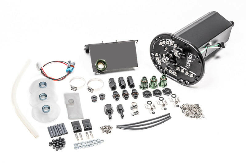 Radium Engineering Mazda RX7 FD Fuel Hanger Surge Tank Ti Automotive E5LM - Pumps Not Included Fuel Pump Hangers Radium Engineering