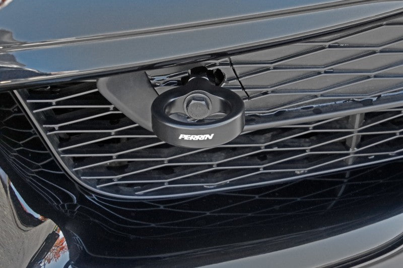 PERRIN 20-25 Toyota Supra Tow Hook Kit (Front) - Black Tow Hooks Perrin Performance