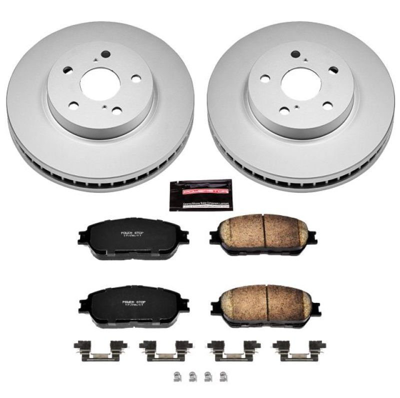 Power Stop 05-07 Toyota Avalon Front Z17 Evolution Geomet Coated Brake Kit Brake Kits - Performance Blank PowerStop