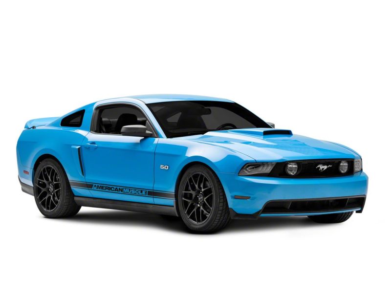 Raxiom 10-12 Ford Mustang w/ Factory Halogen LED Projector Headlights- Blk Housing (Clear Lens) Headlights Raxiom