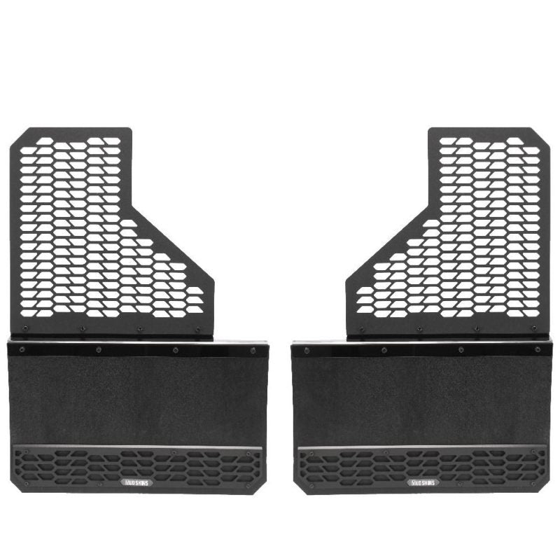 Putco 11-16 Ford SuperDuty Dually - (Fits Rear) - Set of 2 Mud Skins - HDPE w/ Hex Shield Mud Flaps Putco