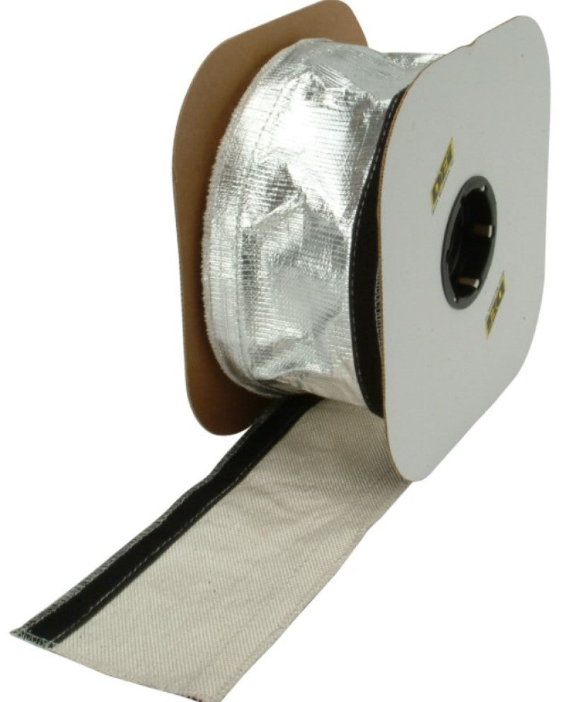 DEI Heat Shroud 2-1/2in x 50ft Spool - Aluminized Sleeving-Hook and Loop Edge Thermal Wrap DEI