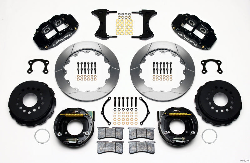 Wilwood Narrow Superlite 4R Rear P-Brk Kit 12.88in Small Ford 2.66in Offset Big Brake Kits Wilwood