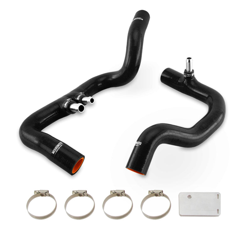 Mishimoto 2018+ Jeep Wrangler JL / Gladiator JT 3.6L AT Black Silicone Radiator Coolant Hose Kit Hoses Mishimoto