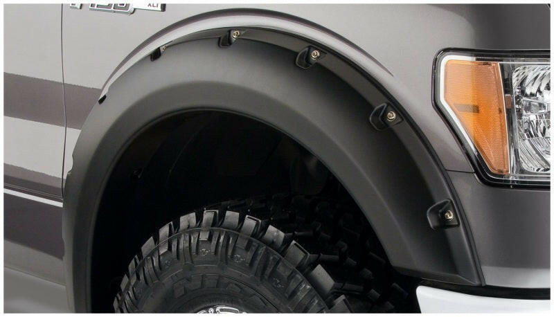 Bushwacker 09-14 Ford F-150 Styleside Pocket Style Flares 4pc 67.0/78.8/97.4in Bed - Black Fender Flares Bushwacker