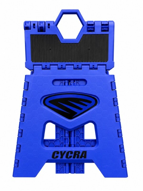 Cycra Fold Up Motostand Blue W/Decal Bike Stands Cycra