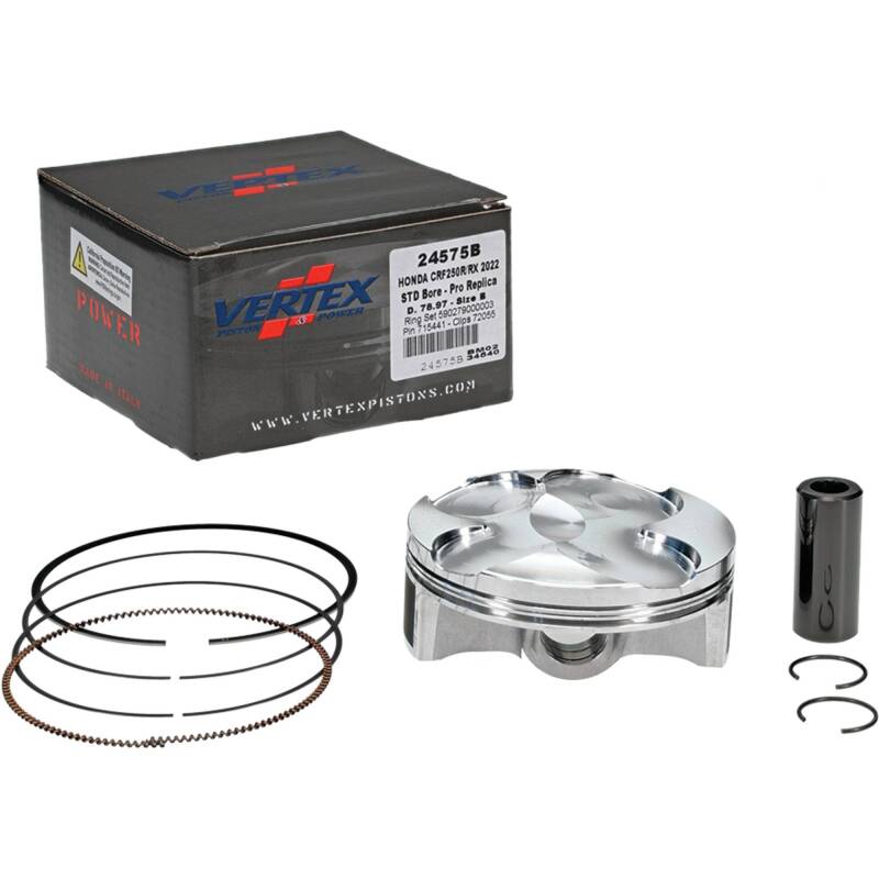 Vertex Piston 22-24 Honda CRF 250 R 250cc Forged Replica Piston Kit Piston Sets - Powersports Vertex Pistons