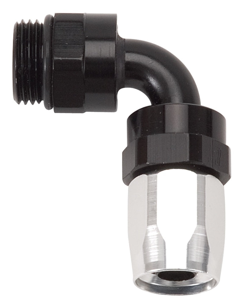 Russell Performance Swivel Hose End Assy #10 AN Male SAE Port to #8 Hose 90 Deg Clr/Blk Anodized Hardware Kits - Other Russell