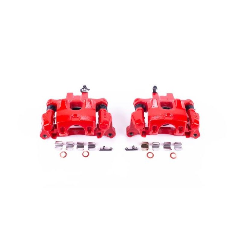 Power Stop 2000 Toyota Camry Rear Red Calipers w/Brackets - Pair Brake Calipers - Perf PowerStop