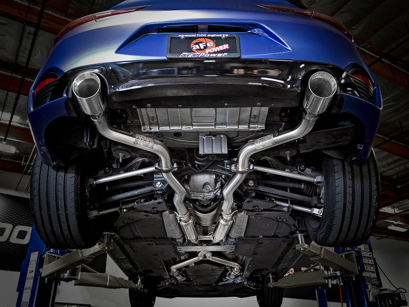 aFe POWER Takeda 2.5in 304 SS CB Exhaust w/ Polished Tips 17-19 Infiniti Q60 V6-3.0L (tt) Catback aFe