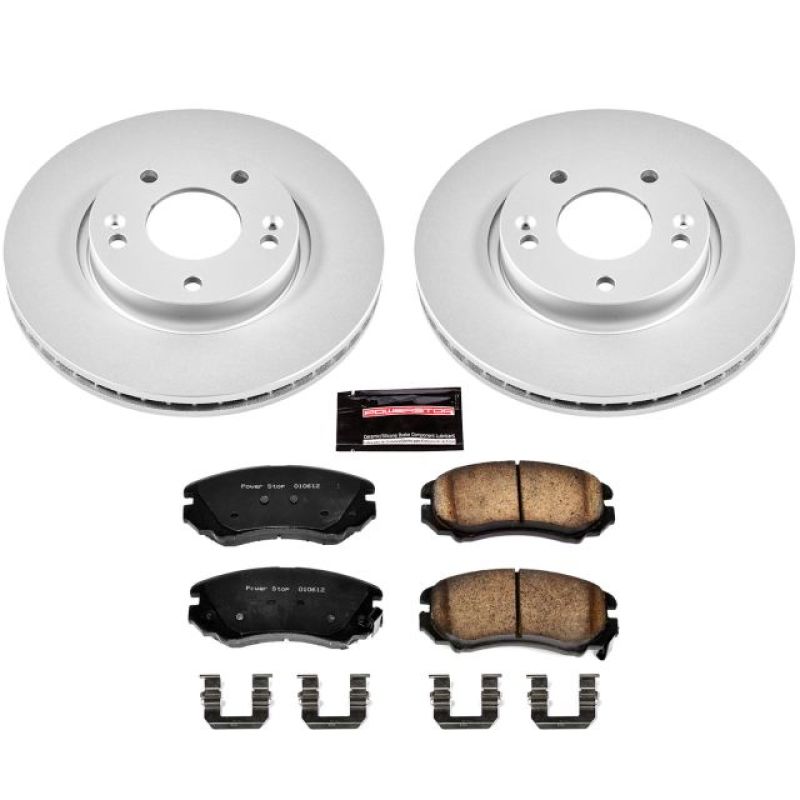 Power Stop 06-10 Hyundai Sonata Front Z17 Evolution Geomet Coated Brake Kit Brake Kits - Performance Blank PowerStop
