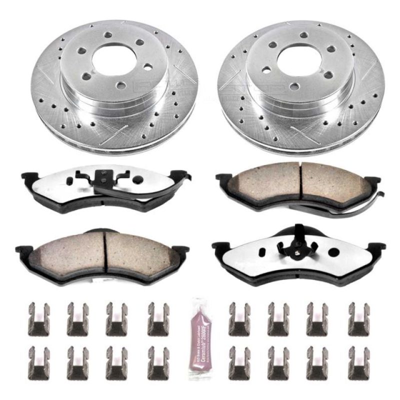 Power Stop 1999 Dodge Dakota Front Z36 Truck & Tow Brake Kit Brake Kits - Performance D&S PowerStop