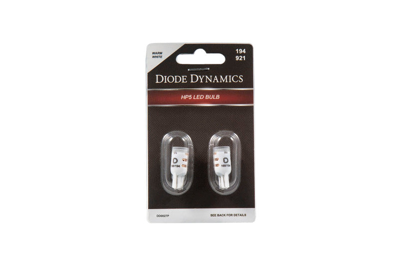 Diode Dynamics 194 LED Bulb HP5 LED Warm - White Short (Pair) Bulbs Diode Dynamics