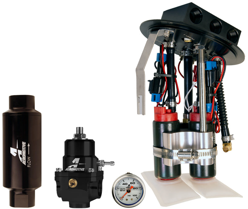 Aeromotive 11-17 Ford Mustang Drop In Kit (18039/15633/13303/12341) - Dual 340lph Fuel Pumps Aeromotive