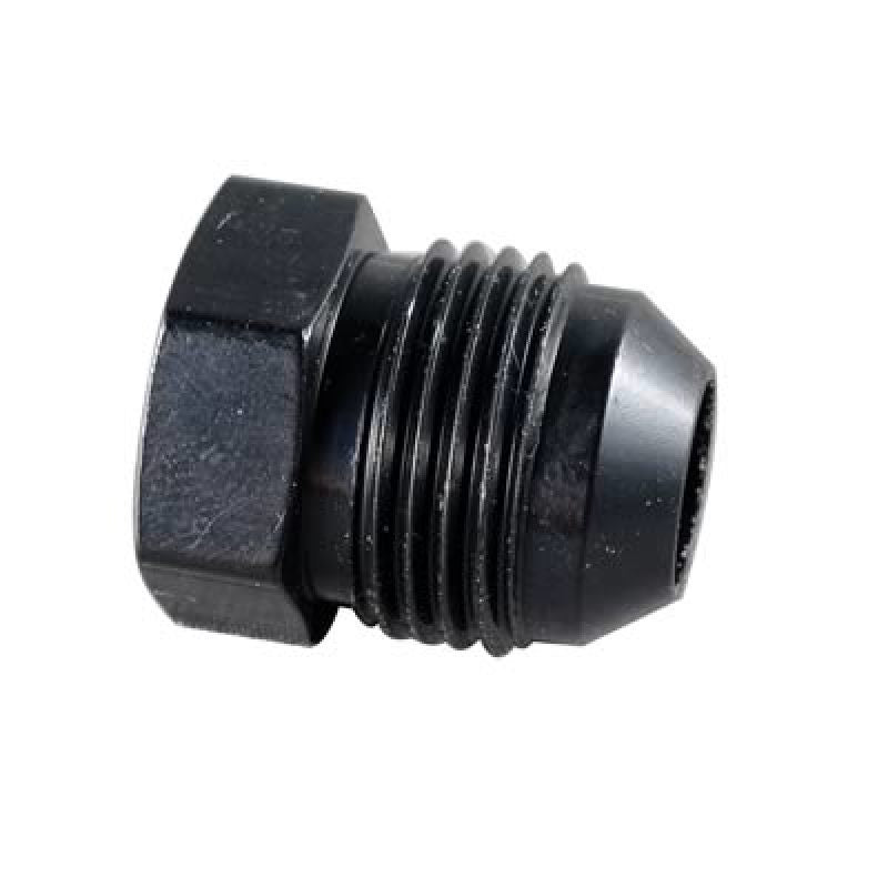 Fragola -6AN Aluminum Flare Plug - Black Aluminum Tubing Fragola