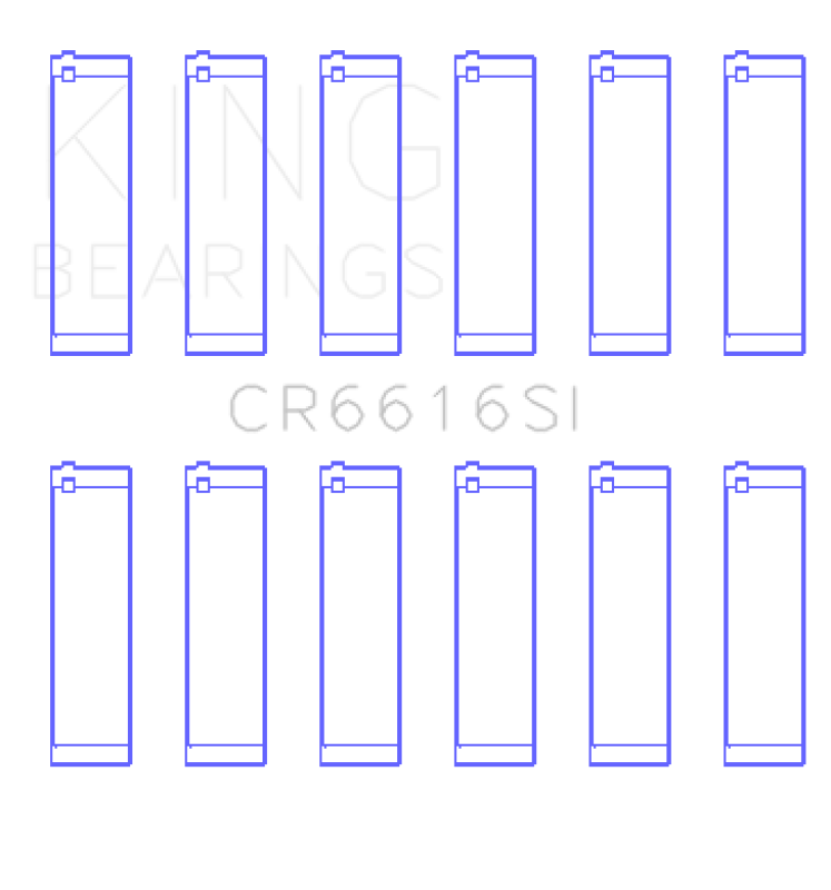 King Engine Bearings Buick / Chevrolet V6 (STD Size) SI-Series Connecting Rod Bearings Set of 6 Bearings King Engine Bearings