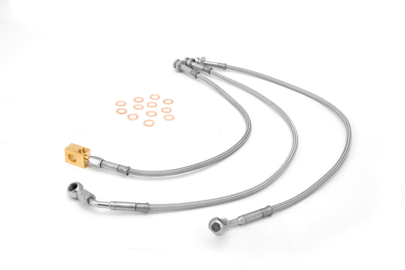 Rugged Ridge Brake Hose Kit Braided SS 92-01 Cherokee(XJ) Brake Line Kits Rugged Ridge