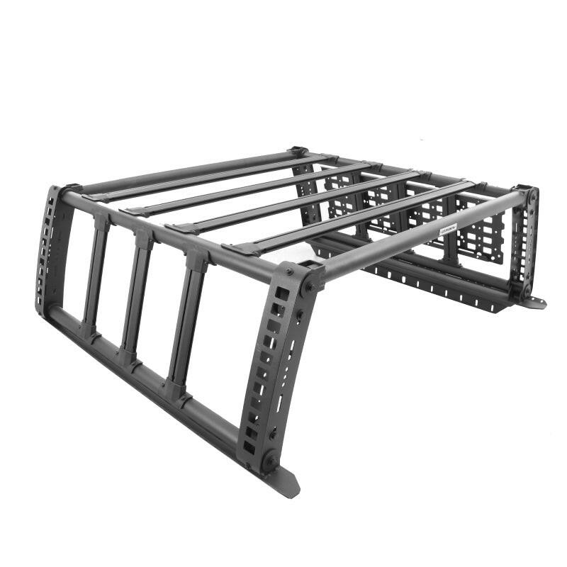 Go Rhino 19-21 Jeep Gladiator XRS Overland Xtreme Rack - Black Truck Bed Rack Go Rhino
